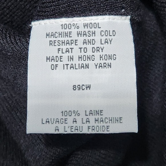 Eileen Fisher Womens Wool Boatneck 3/4 Sleeve Top Black Size L - Picture 6 of 6